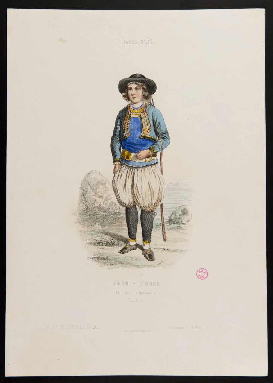 Lallemand Armand Joseph ; Moine ; Ancienne Maison Aubert partie d'un ensemble d'estampes PONT-L'ABBE Paris 1850-1863 1938.6.11 Photo