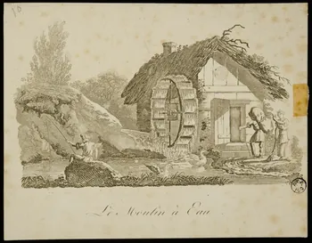 F. S. imagerie ancienne Le Moulin à Eau France 1837 1938.6.116 Photo