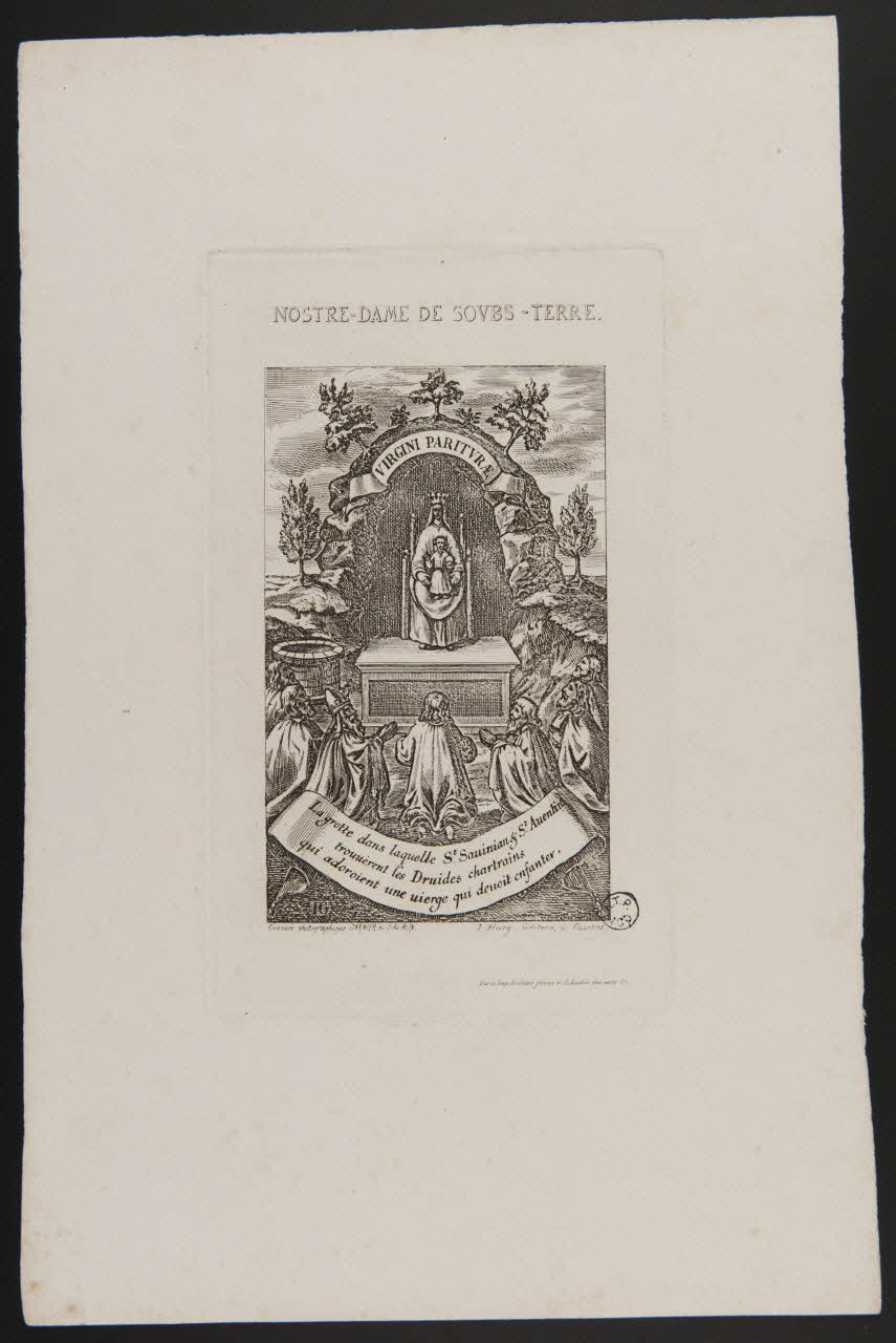 Garnier I. ; Salmon A. ; Bréhier frères ; Noury J. (édit estampe NOSTRE-DAME DE SOUBS-TERRE. Chartres 1837 1938.6.117 Photo