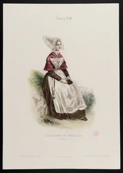Guerdet Laurent François ; Moine ; Ancienne Maison Aubert partie d'un ensemble d'estampes ARTISANNE DE MORLAIX Paris 1850-1863 1938.6.13 Photo