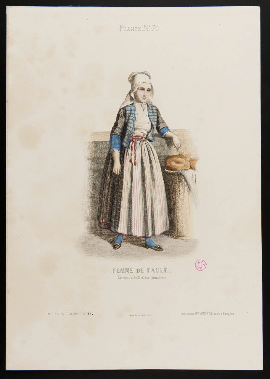 Lallemand Armand Joseph ; Moine ; Ancienne Maison Aubert partie d'un ensemble d'estampes FEMME DE FAULE. Paris 1850 1938.6.15 Photo