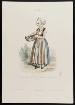 Ferdinand ; Deshayes ; Moine ; Ancienne Maison Aubert partie d'un ensemble d'estampes JNE. FEMME DES ENVIRONS DE QUIMPER. Paris 1850-1863 1938.6.17  Photo