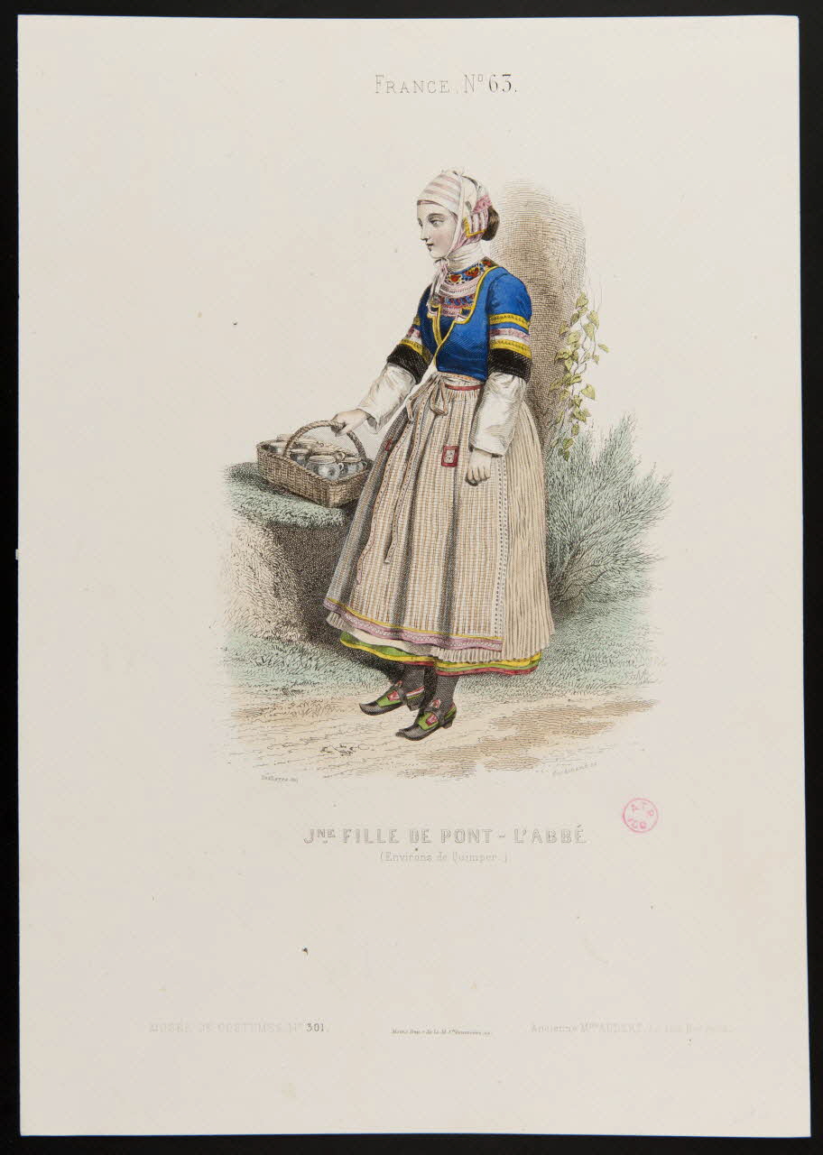 Ferdinand ; Deshayes ; Moine ; Ancienne Maison Aubert partie d'un ensemble d'estampes JNE. FILLE DE PONT-L'ABBE Paris 1850-1863 1938.6.18 Photo