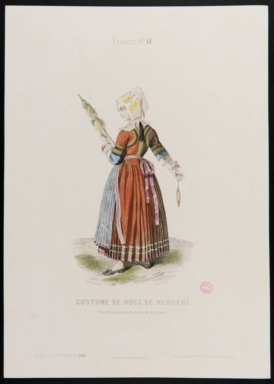Ferdinand ; Deshayes ; Moine ; Ancienne Maison Aubert partie d'un ensemble d'estampes COSTUME DE NOCE DE PLOUARE Paris 1850-1863 1938.6.20 Photo