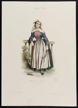 Guerdet Laurent François ; Moine ; Ancienne Maison Aubert partie d'un ensemble d'estampes FEMME DE GOUËSEC Paris 1850-1863 1938.6.23  Photo