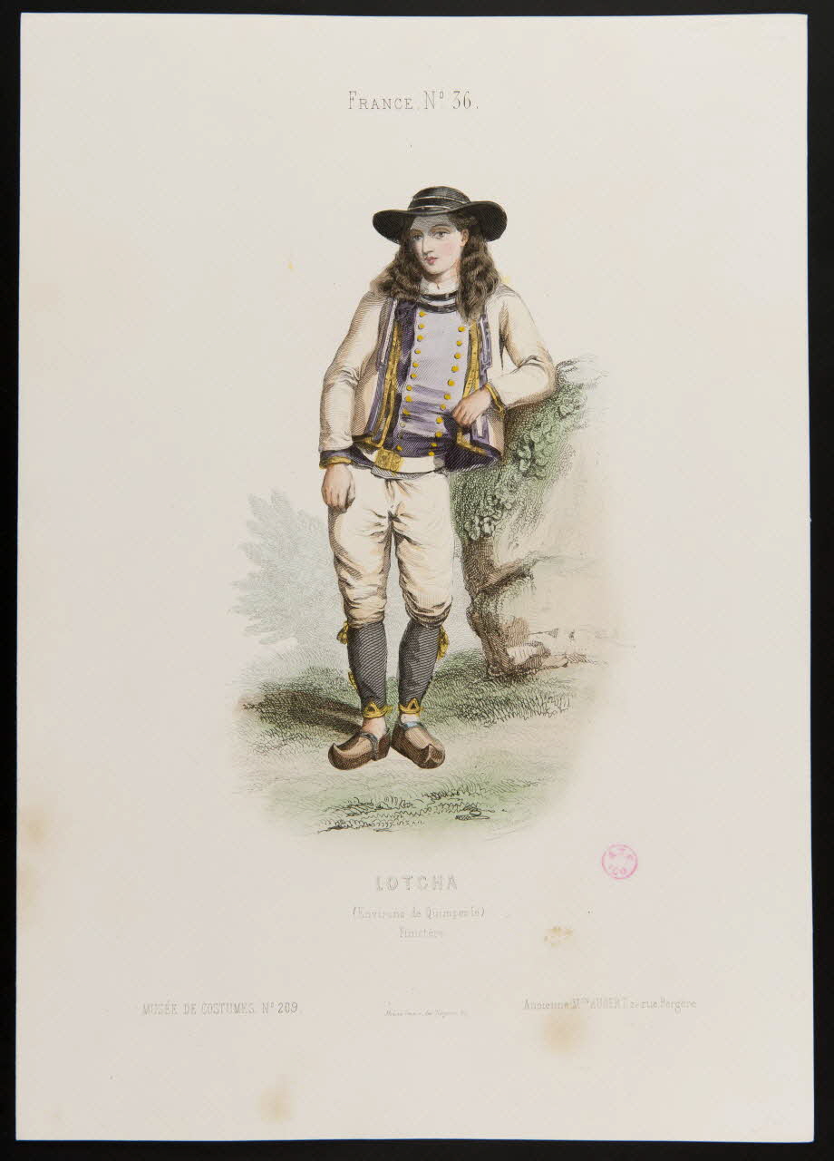 Lallemand Armand Joseph ; Moine ; Ancienne Maison Aubert partie d'un ensemble d'estampes LOTCHA Paris 1850-1863 1938.6.25 Photo