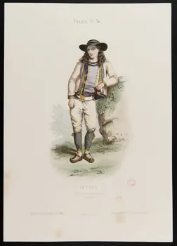 Lallemand Armand Joseph ; Moine ; Ancienne Maison Aubert partie d'un ensemble d'estampes LOTCHA Paris 1850-1863 1938.6.25 Photo