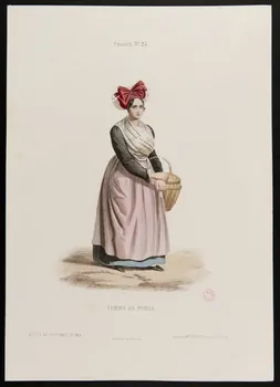 Moine ; Ancienne Maison Aubert partie d'un ensemble d'estampes FEMME DE NIMES Paris 1850-1863 1938.6.27 Photo