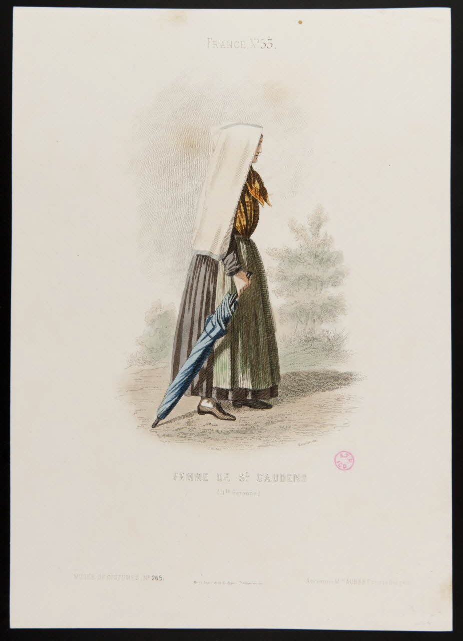 Montaut Gabriel Xavier ; Montaut d'Oléron ; Maurice C. ; Moi partie d'un ensemble d'estampes FEMME DE St. CAUDENS. Paris 1850-1863 1938.6.29 Photo
