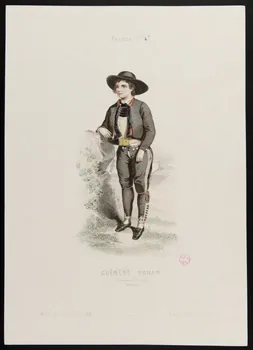 Portier de Beaulieu Adolphe Louis ; Moine ; Ancienne Maison Aubert partie d'un ensemble d'estampes GUEMENE ROHAN. Paris 1850-1863 1938.6.32 Photo