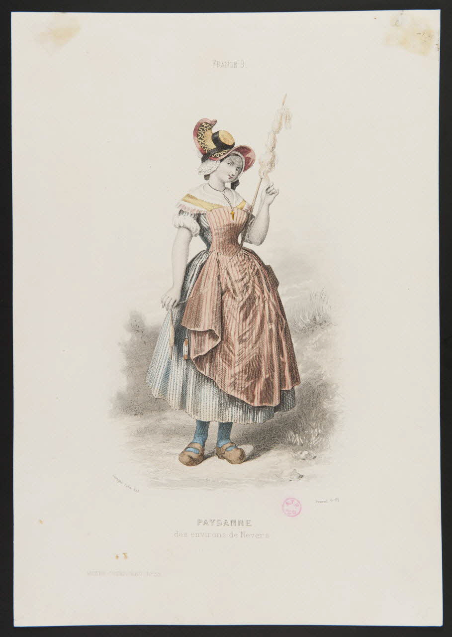 Préval ; François Claudius Compte-Calix ; Moine ; An partie d'un ensemble d'estampes PAYSANNE  DES ENVIRONS DE NEVERS Paris 1850-1863 1938.6.33 Photo