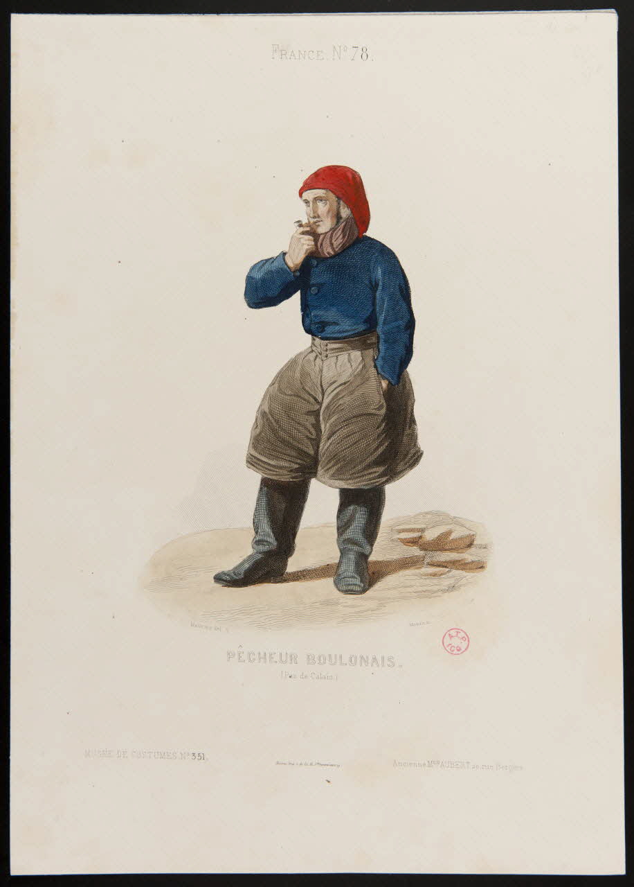 Monnin ; Maurice C. ; Moine ; Ancienne Maison Aubert partie d'un ensemble d'estampes PÊCHEUR BOULONAIS. Paris 1850-1863 1938.6.38 Photo