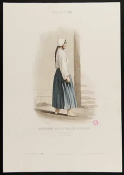 Ferdinand ; Maurice C. ; Moine ; Ancienne Maison Auber partie d'un ensemble d'estampes PAYSANNE DE LA VALLEE D'OSSAU Paris 1850-1863 1938.6.44  Photo