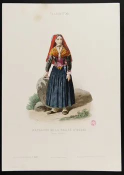 Guerdet Laurent François ; Maurice C. ; Moine ; Ancien partie d'un ensemble d'estampes PAYSANNE DE LA VALLEE D'OSSAU Paris 1850-1863 1938.6.45  Photo