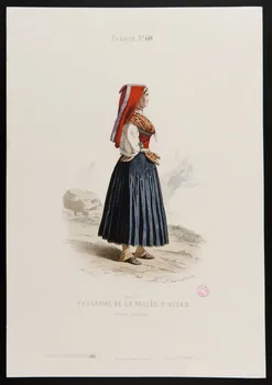 Guerdet Laurent François ; Maurice C. ; Moine ; Ancien partie d'un ensemble d'estampes PAYSANNE DE LA VALLEE D'OSSAU Paris 1850-1863 1938.6.47  Photo