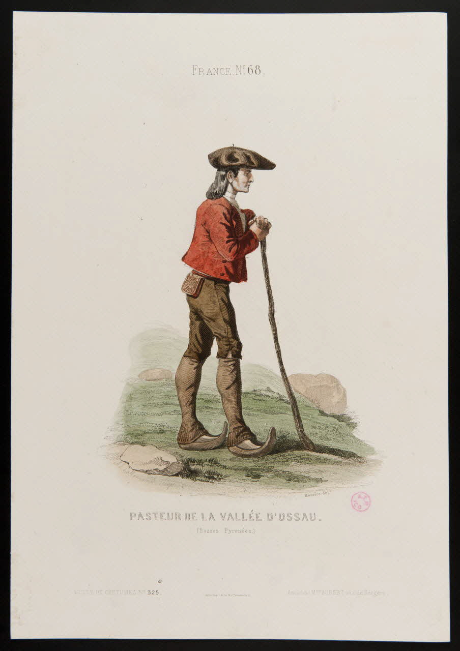 Lallemand Armand Joseph ; Maurice C. ; Moine ; Ancienn partie d'un ensemble d'estampes PASTEUR DE LA VALLEE D'OSSAU. Paris 1850-1863 1938.6.49 Photo