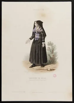 Guerdet Laurent François ; Maurice C. ; Moine ; Ancien partie d'un ensemble d'estampes COSTUME DE DEUIL. Paris 1850-1863 1938.6.51  Photo