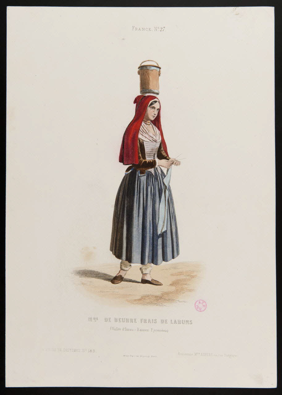 Moine ; Ancienne Maison Aubert partie d'un ensemble d'estampes MDE. DE BEURRE FRAIS DE LARUNS Paris 1850-1863 1938.6.54 Photo