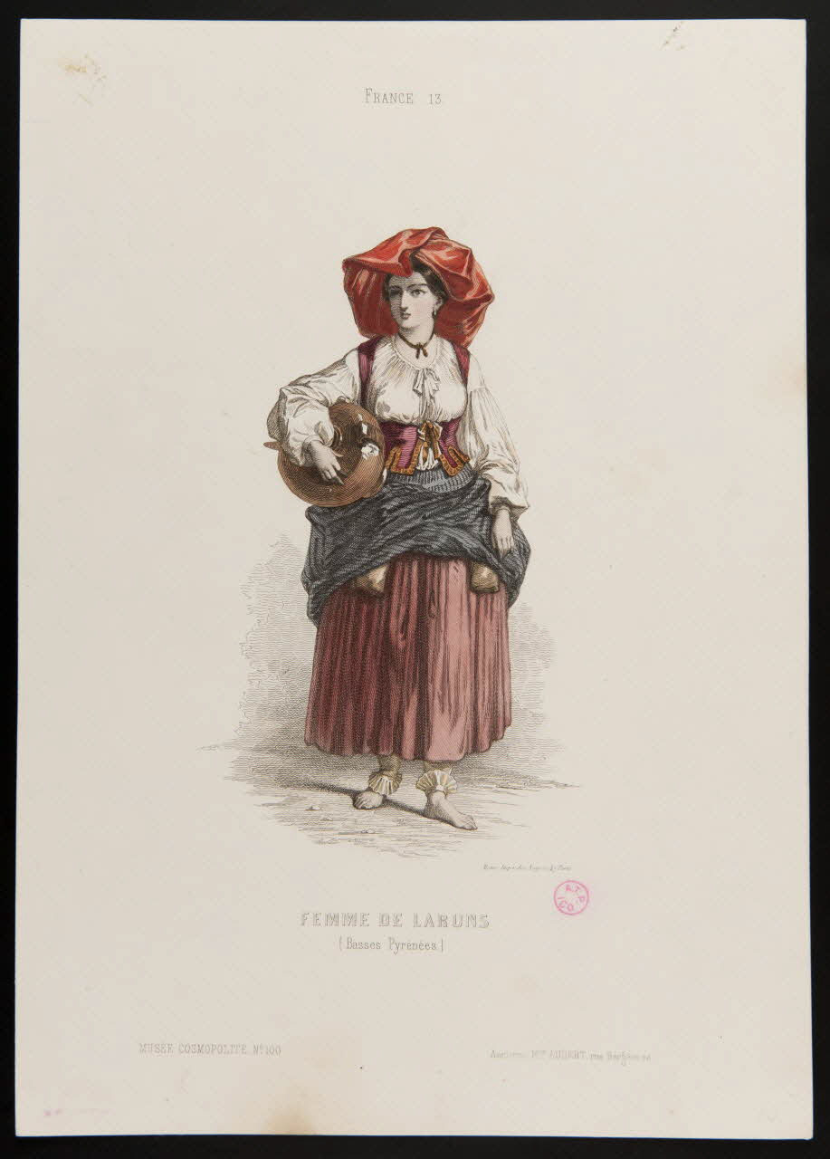 Moine ; Ancienne Maison Aubert partie d'un ensemble d'estampes FEMME DE LARUNS Paris 1850-1863 1938.6.55 Photo