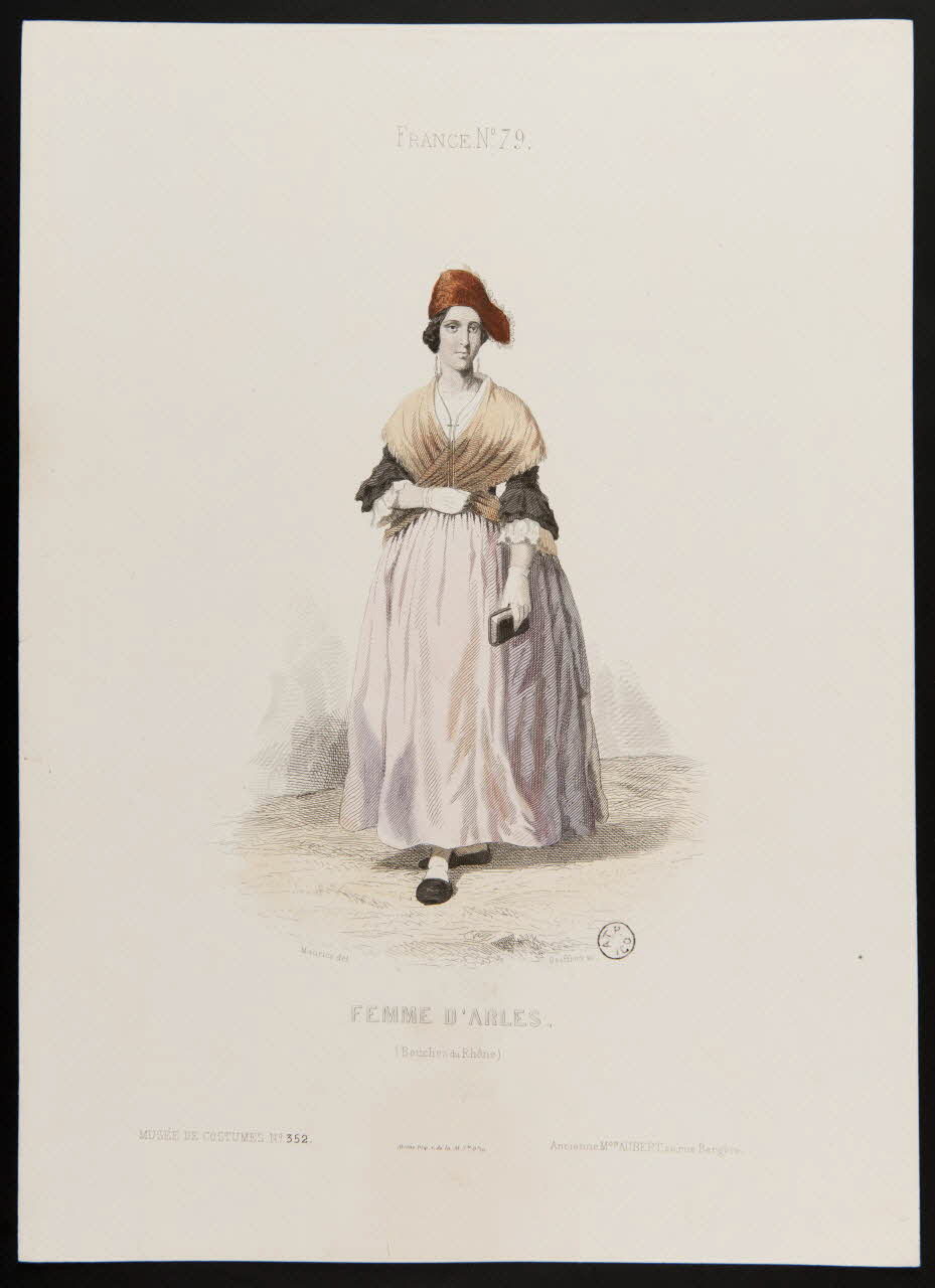 Geoffroy ; Maurice C. ; Moine ; Ancienne Maison Aubert partie d'un ensemble d'estampes FEMME D'ARLES. Paris 1850-1863 1938.6.6 Photo