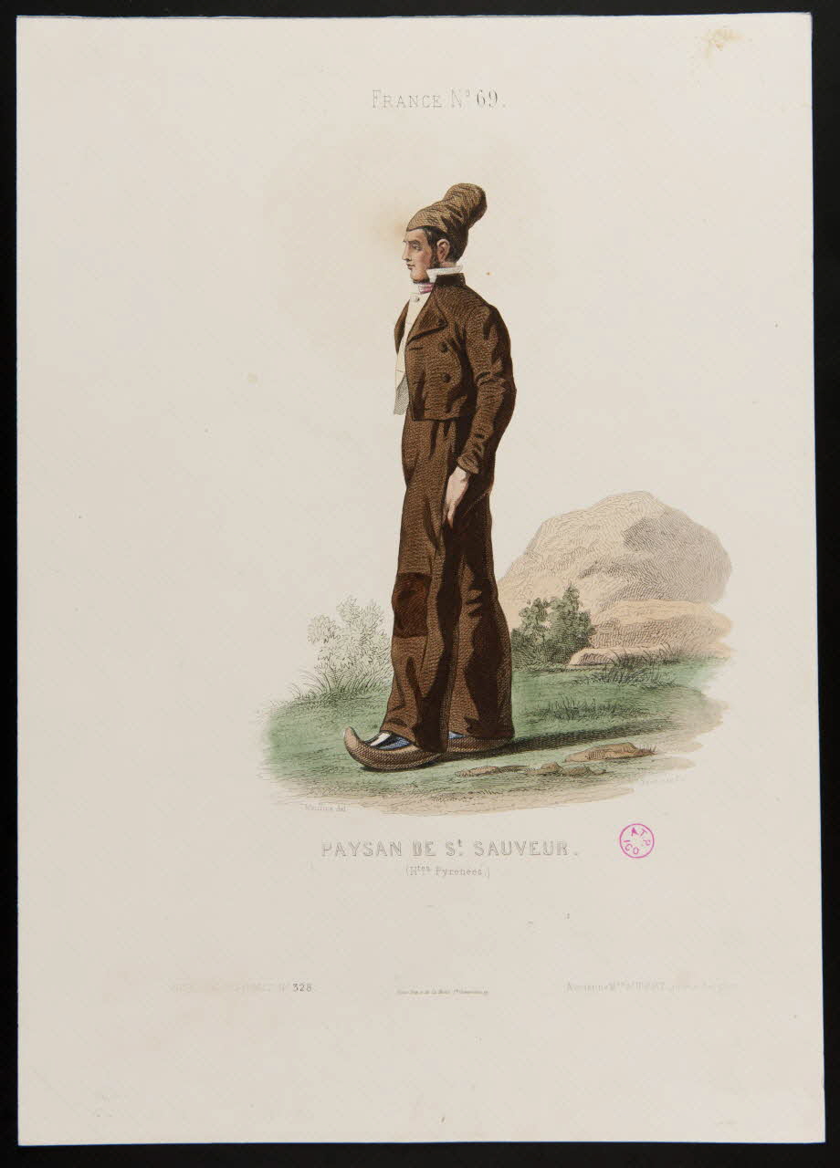 Ferdinand ; Maurice C. ; Moine ; Ancienne Maison Auber partie d'un ensemble d'estampes PAYSAN DE St. SAUVEUR. Paris 1850-1863 1938.6.61 Photo