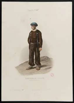 Geoffroy ; Maurice C. ; Moine ; Ancienne Maison Aubert partie d'un ensemble d'estampes PORTEUR DE CHAISE. Paris 1850-1863 1938.6.62  Photo