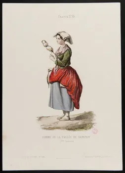 Guerdet Laurent François ; Moine ; Ancienne Maison Aubert partie d'un ensemble d'estampes FEMME DE LA VALLEE DE CAMPAN Paris 1850-1863 1938.6.64 Photo