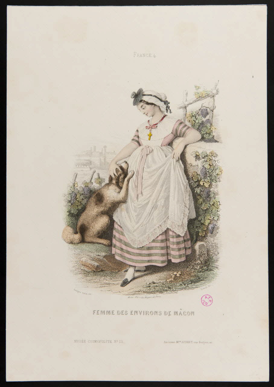 Préval ; François Claudius Compte-Calix ; Moine ; An partie d'un ensemble d'estampes FEMME DES ENVIRONS DE MÂCON Paris 1850-1863 1938.6.67 Photo