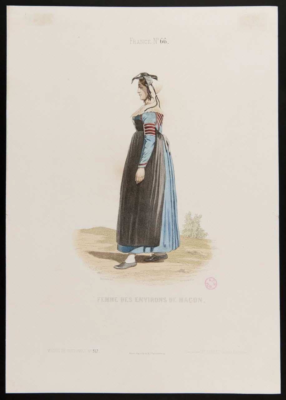 Ferdinand ; Maurice C. ; Moine ; Ancienne Maison Auber partie d'un ensemble d'estampes FEMME DES ENVIRONS DE MACON. Paris 1850-1863 1938.6.68 Photo