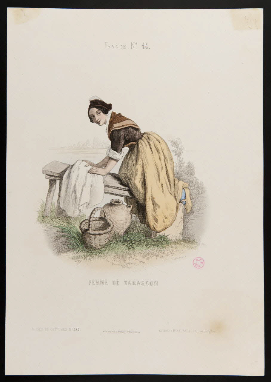 Ferdinand ; Moine ; Ancienne Maison Aubert partie d'un ensemble d'estampes FEMME DE TARASCON Paris 1858 1938.6.7 Photo