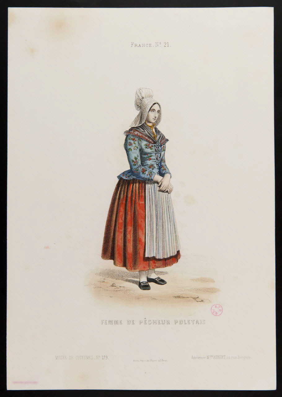 Moine ; Ancienne Maison Aubert partie d'un ensemble d'estampes FEMME DE PÊCHEUR POLETAIS Paris 1850-1863 1938.6.70 Photo