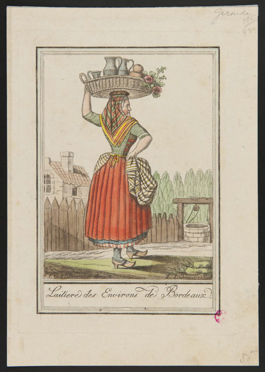 imagerie ancienne Laitière des Environs de Bordeaux 1938.6.79 Photo