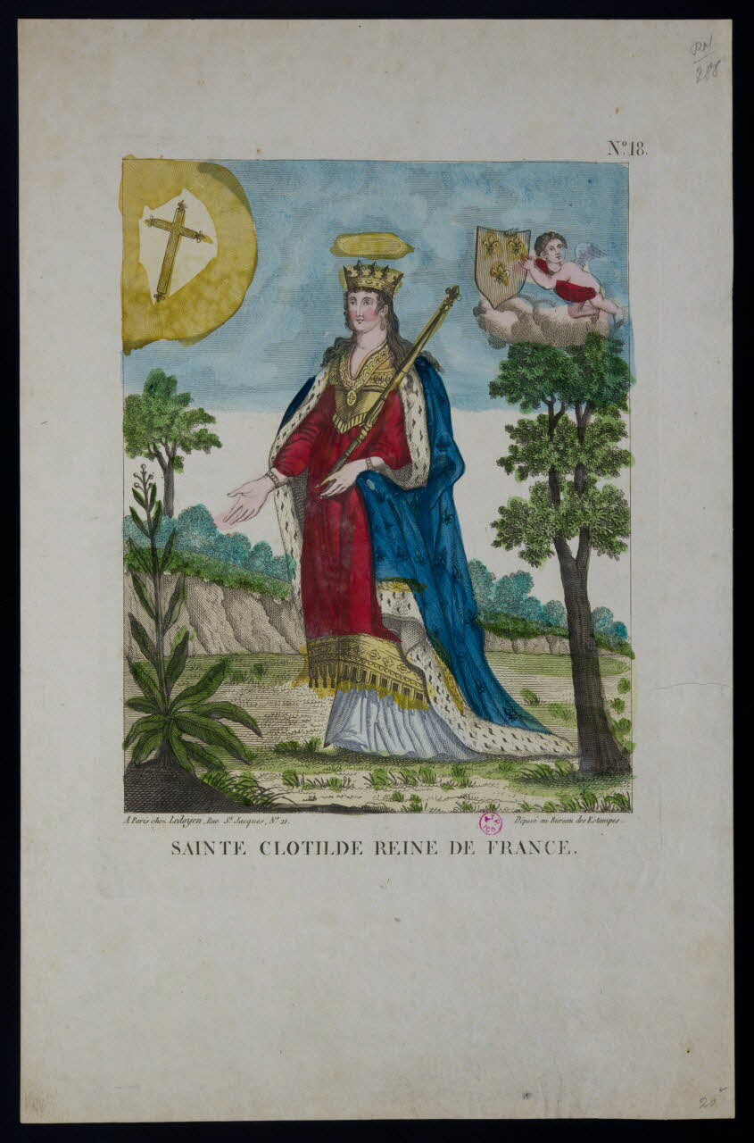 Ledoyen imagerie ancienne SAINTE CLOTILDE REINE DE FRANCE. Paris 1827-1837 1938.6.89 Photo