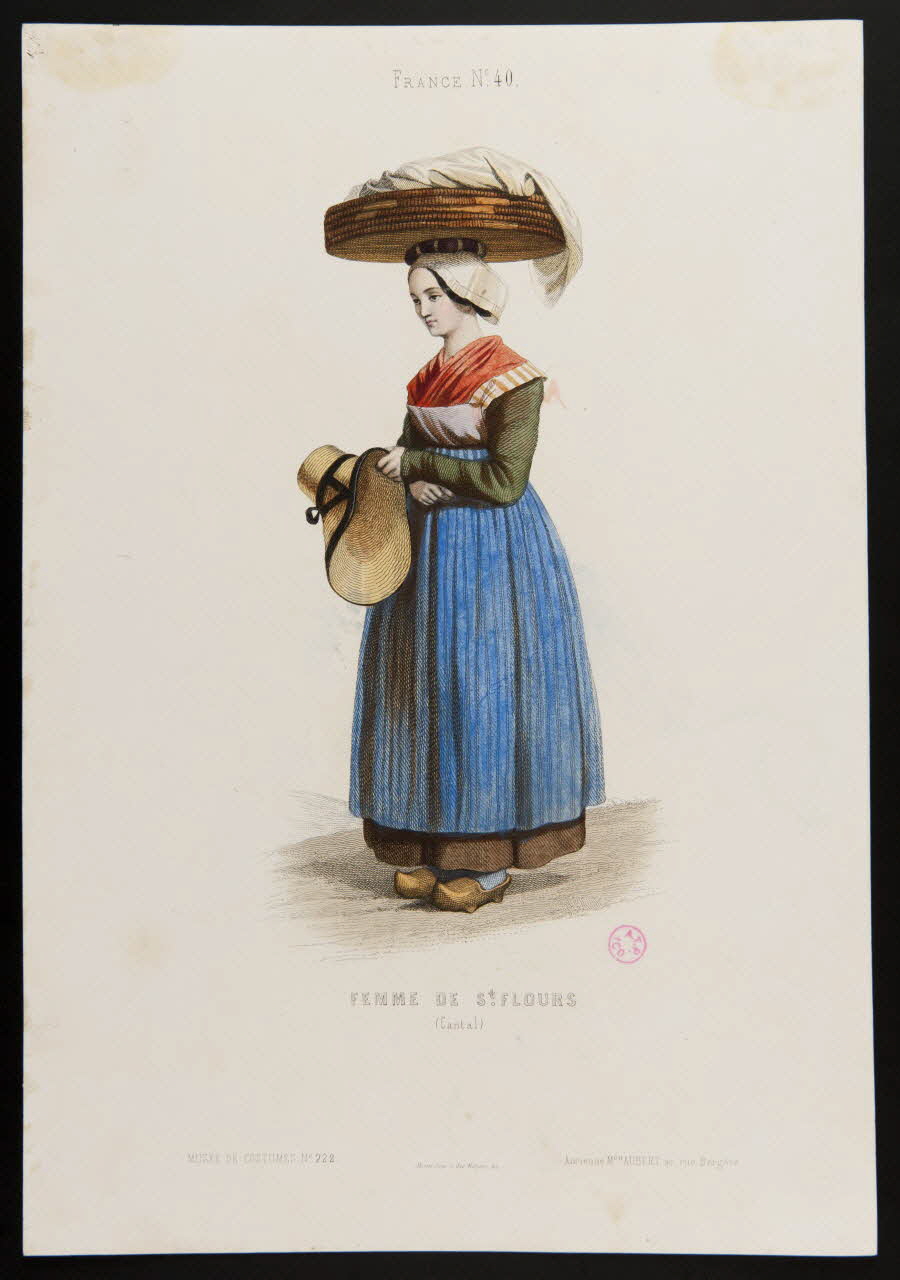 Moine ; Ancienne Maison Aubert partie d'un ensemble d'estampes FEMME DE St. FLOURS Paris 1850-1863 1938.6.9 Photo