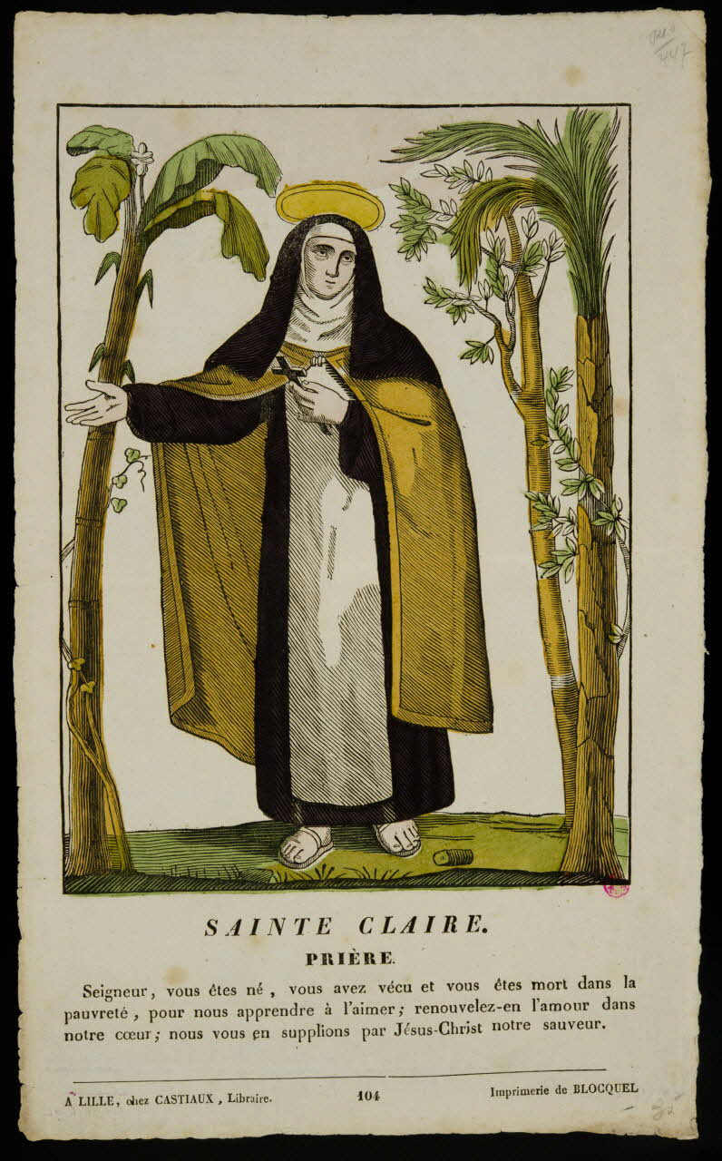 imagerie ancienne SAINTE CLAIRE. Lille 1809-1837 1938.6.96 Photo