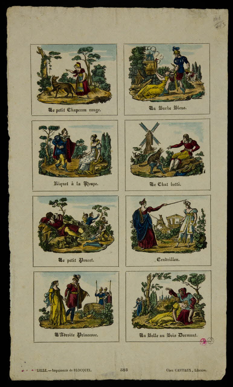 imagerie ancienne Planche de contes 1938.6.99 Photo