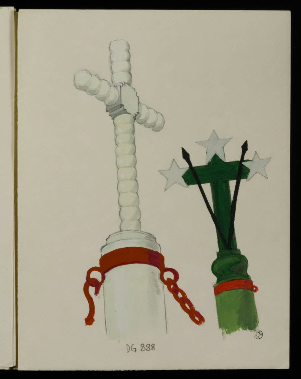 album croix en bois tourné remplaçant les girouettes 1938.7.6 Photo