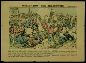 Pellerin ; François Pellerin estampe BATAILLE DE DIJON. - Riciotti Garibaldi. 23 janvier 1871. Lorraine, France 1890 1938.8.14 Photo