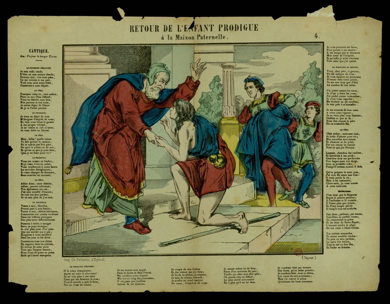 Maurin Charles ; Charles Pellerin ; François Pellerin estampe RETOUR DE L'ENFANT PRODIGUE  à la Maison Paternelle. Lorraine, France 1880-1887 1938.8.33 Photo