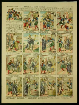 Pellerin ; François Pellerin suite de scènes (4x4) Le MIRACLE de SAINT NICOLAS : Légende des Enfants Lorraine, France 1912 1938.8.9 Photo