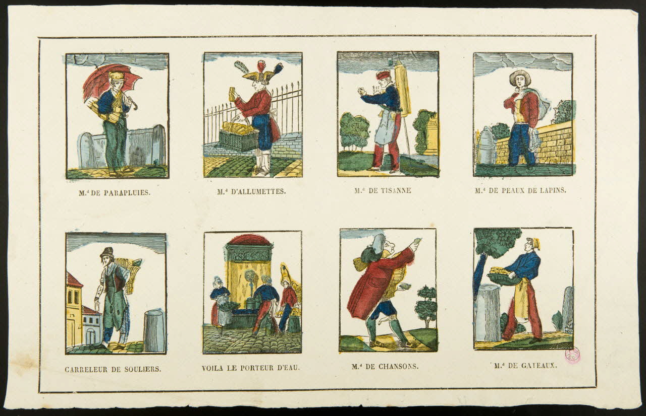 imagerie ancienne Planche de petits métiers 1938.9.14 Photo