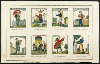 imagerie ancienne Planche de petits métiers 1938.9.14  Photo