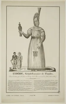 Antoine Thiébault ; Jean-Baptiste Castiaux ; Simon-François Blocquel estampe LYDERIC, Grand-Forestier de Flandre Lille 1837-1863 1938.9.26 Photo