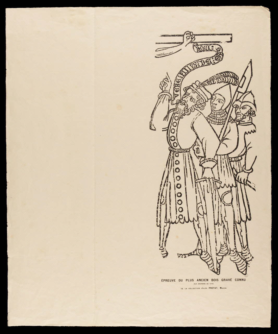 estampe EPREUVE DU PLUS ANCIEN BOIS GRAVE CONNU Bourgogne 1939 1939.20.1 Photo