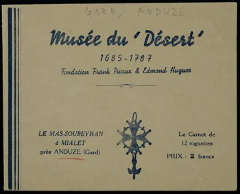 timbre Musée du 'Désert' 1939.24.1 Photo