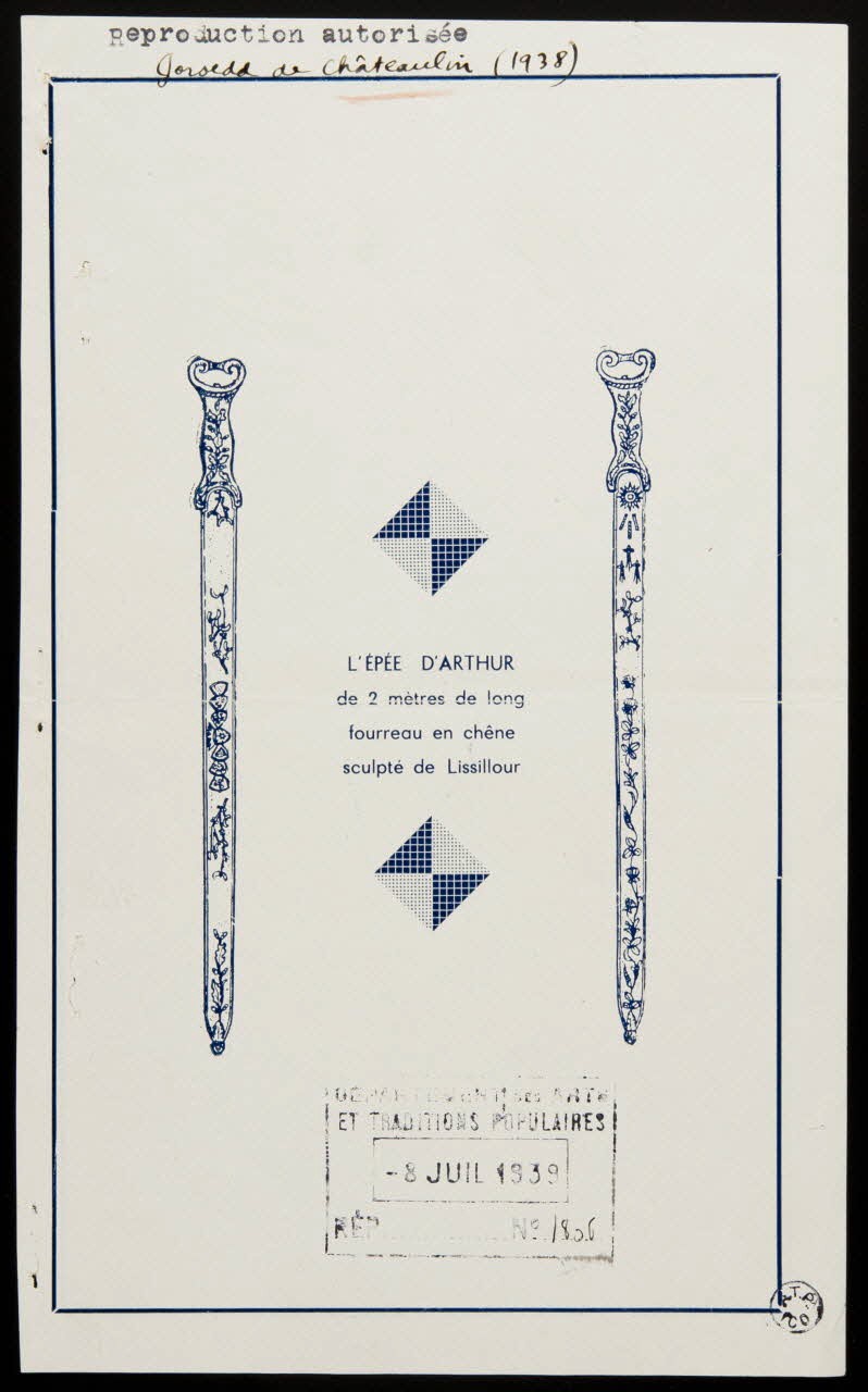 estampe L'EPEE D'ARTHUR France 1938 1939.25.2 Photo