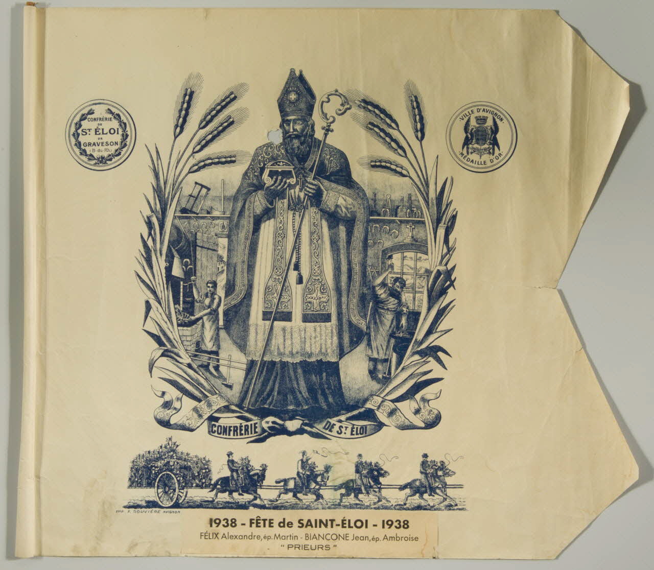 estampe CONFRERIE DE ST. ELOI 1938 1939.33.5 Photo
