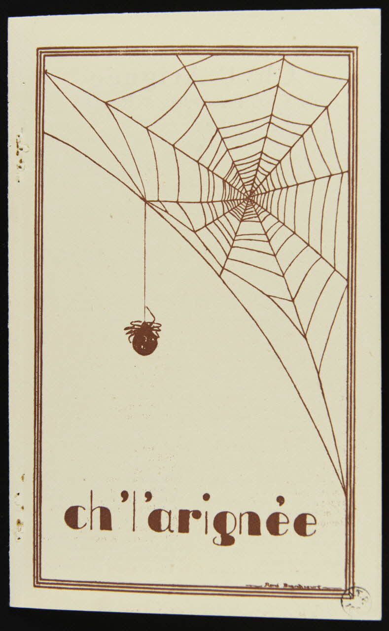 Brandicourt René ; Chiroutre Amédée partie d'un ensemble d'estampes ch'l'arignée Paris 1917-1939 1939.44.2 Photo