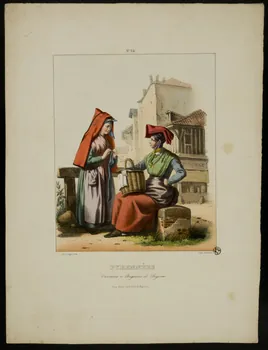 Gihaut frères estampe PYRENNEES  Ouvrières à Bagnères de Bigorre. Paris 1834 1939.47.2 Photo