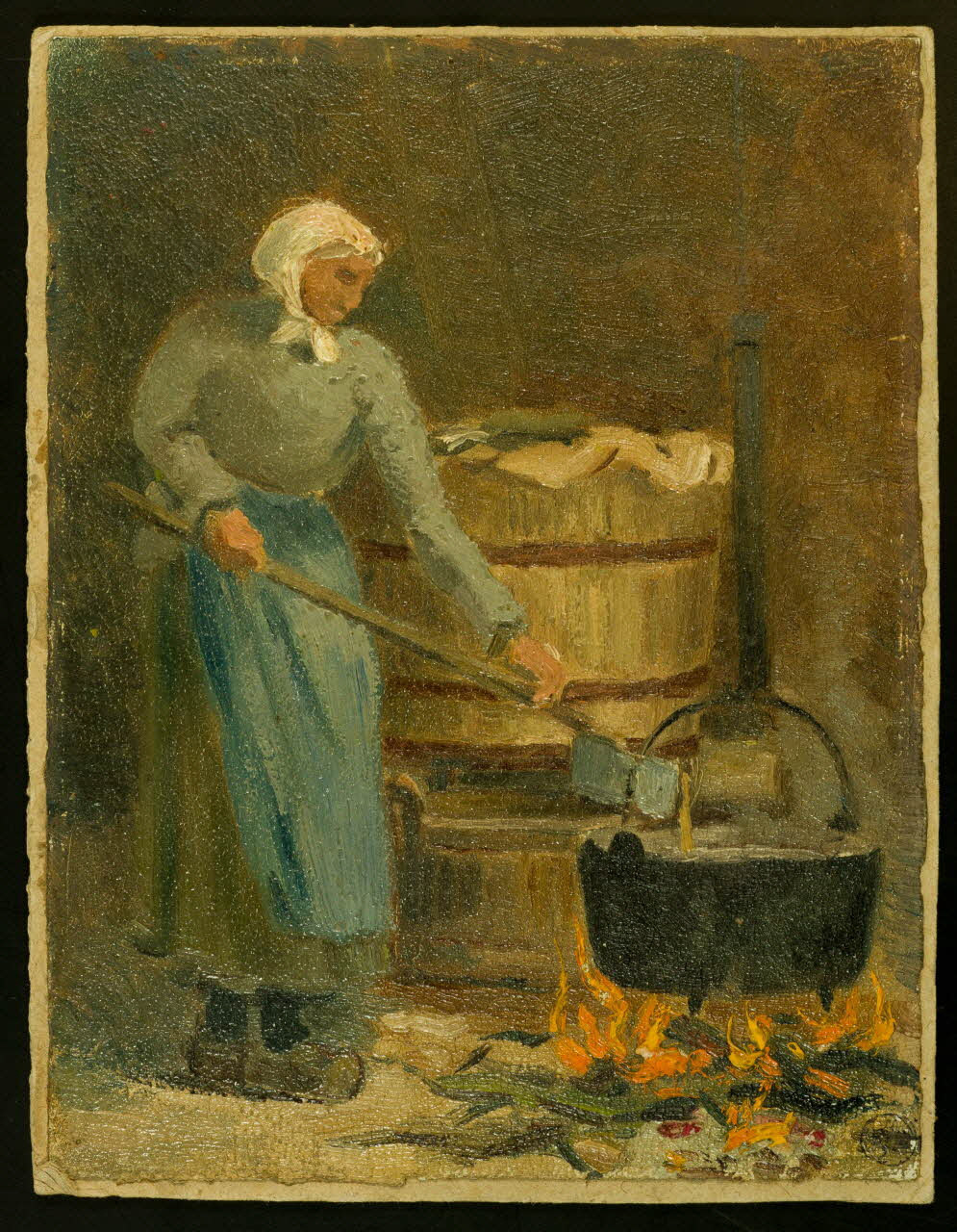 Marcel Mignot dessin La mère Victorine, notre laveuse de chaource 1913 1939.5.2 Photo